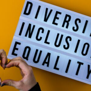Diversity inclusion equality lettering. Text. Diversity, Age, Ethnicity, Sexual Orientation, Gender,