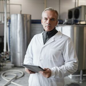 Mature Worker at Food Factory